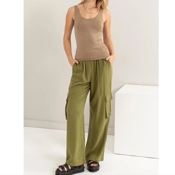 #405 🛑M,L BOHO CHIC TRENDY SCOOP Neck Tank Top - Picture 4 of 15